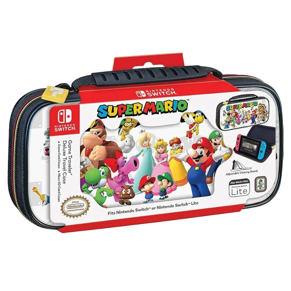 Nintendo Super Mario Multicolor Character Zip Carry Case